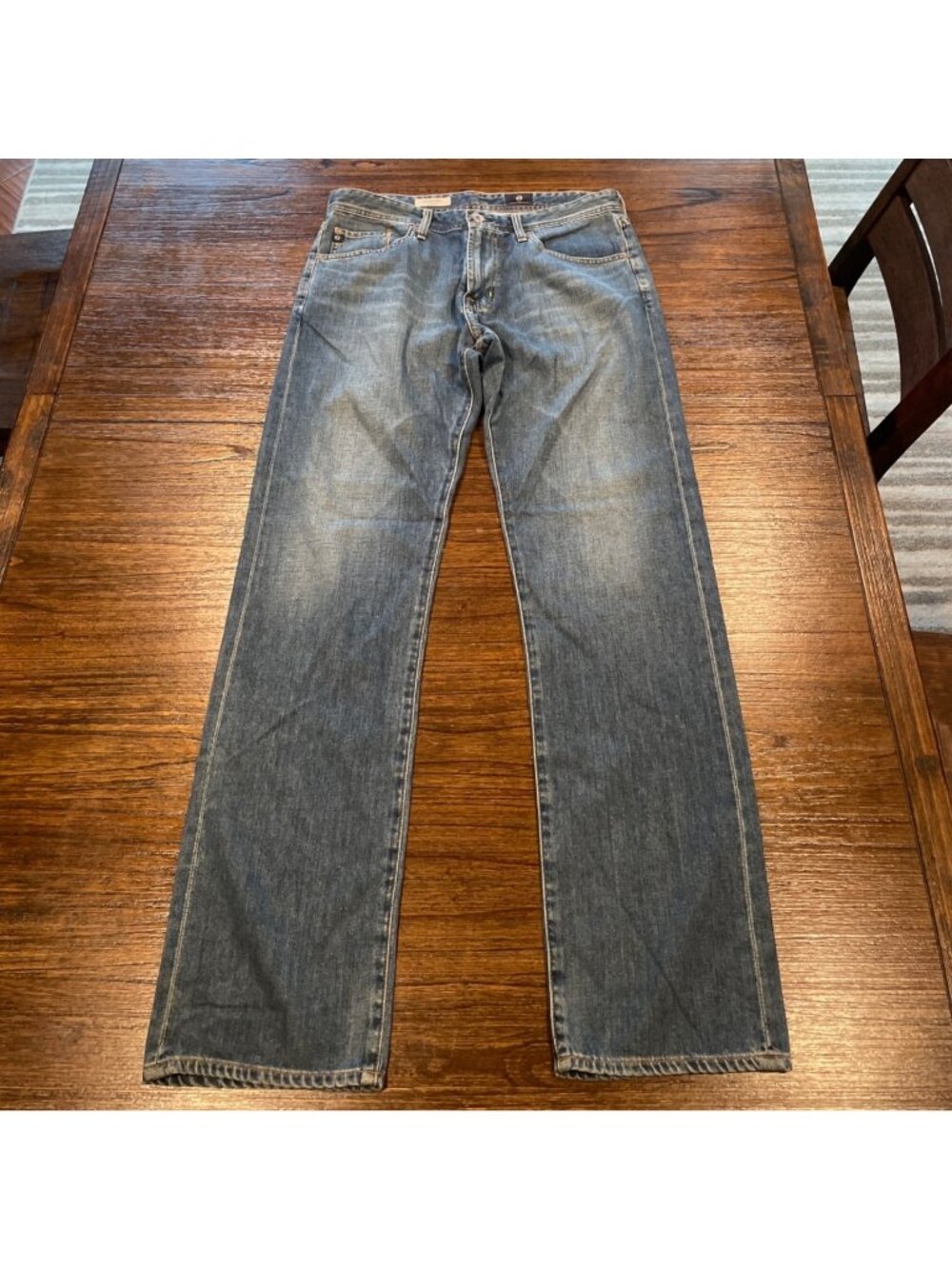 AG New Hero Jean Mens 32x34 Relaxed Fit Straight Leg Medium Wash Stretch DAY-JEY